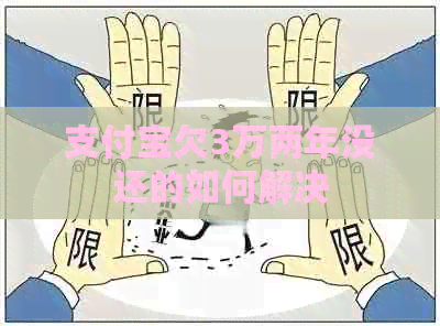 支付宝欠3万两年没还的如何解决