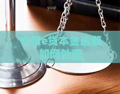 中银e贷本金逾期如何处理