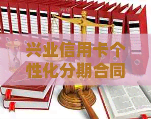 兴业信用卡个性化分期合同有哪些内容