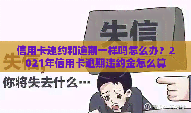 信用卡违约和逾期一样吗怎么办？2021年信用卡逾期违约金怎么算