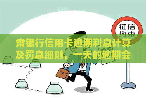肃银行信用卡逾期利息计算及罚息细则，一天的逾期会产生多少费用？