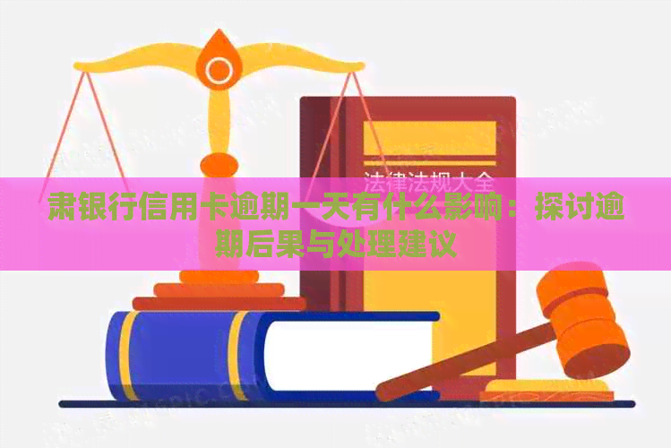 肃银行信用卡逾期一天有什么影响：探讨逾期后果与处理建议
