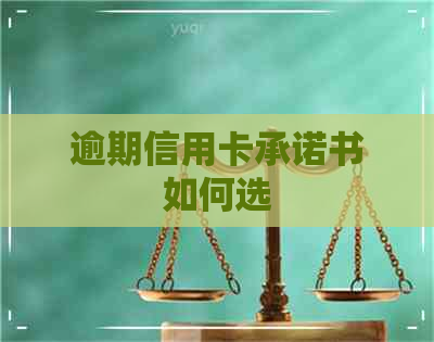 逾期信用卡承诺书如何选