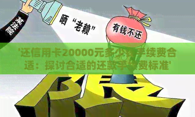 '还信用卡20000元多少钱手续费合适：探讨合适的还款手续费标准'