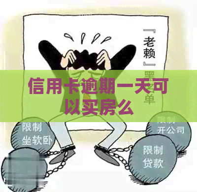 信用卡逾期一天可以买房么