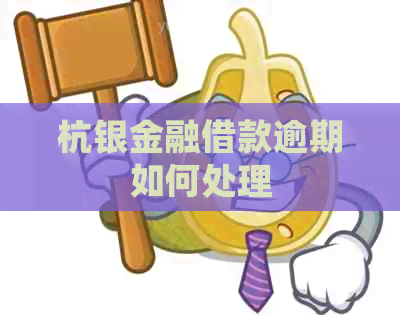 杭银金融借款逾期如何处理