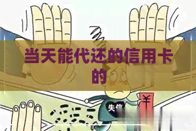 当天能代还的信用卡的