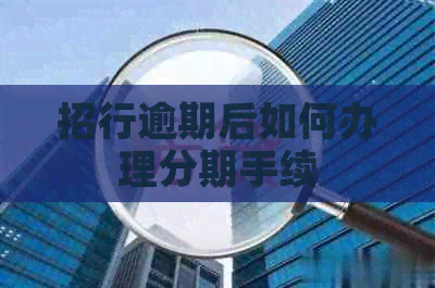 招行逾期后如何办理分期手续