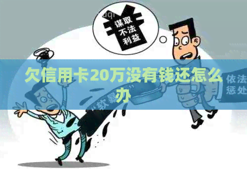 欠信用卡20万没有钱还怎么办