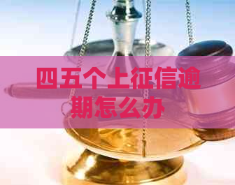 四五个上逾期怎么办