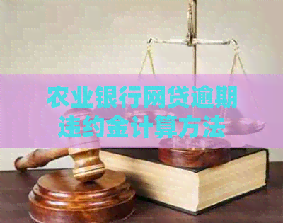 农业银行网贷逾期违约金计算方法