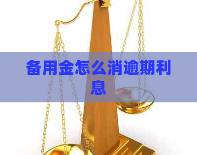 备用金怎么消逾期利息