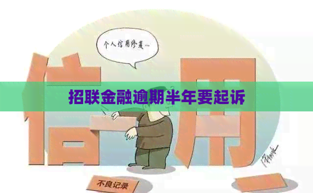 招联金融逾期半年要起诉