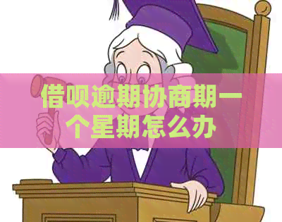 网贷逾期协商期一个星期怎么办