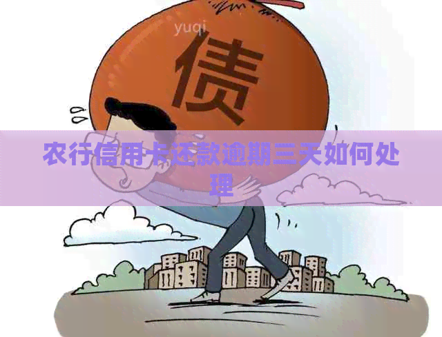 农行信用卡还款逾期三天如何处理