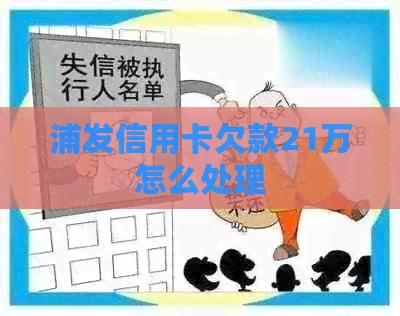 浦发信用卡欠款21万怎么处理