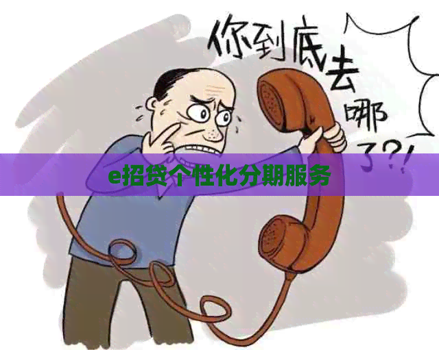 e招贷个性化分期服务