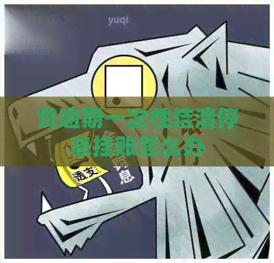 贷逾期一次性结清停息挂账怎么办