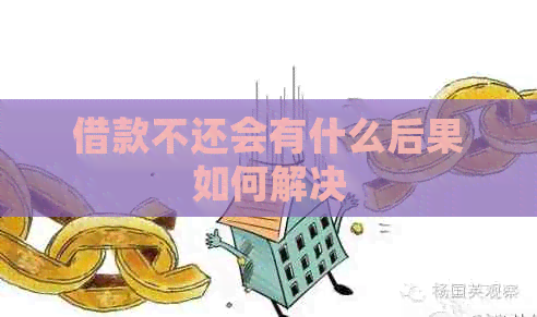 借款不还会有什么后果如何解决
