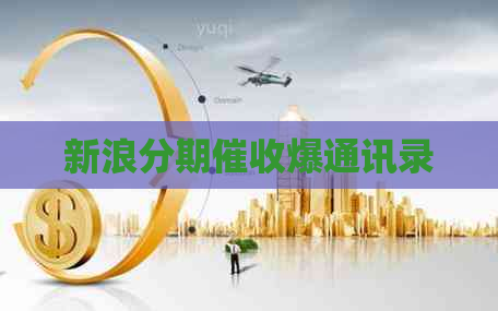新浪分期爆通讯录