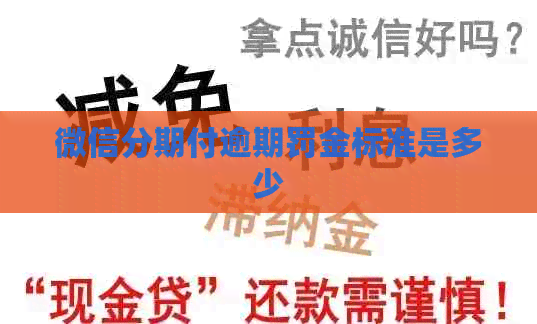 微信分期付逾期罚金标准是多少