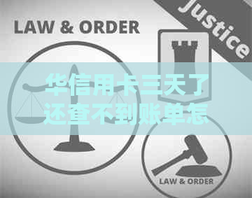 华信用卡三天了还查不到账单怎么办？
