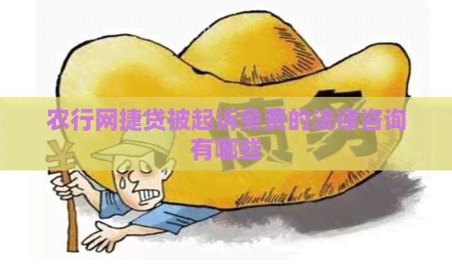 农行网捷贷被起诉免费的法律咨询有哪些