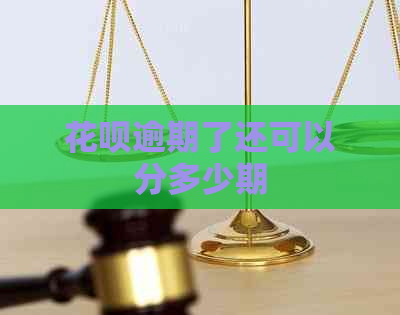 信用卡逾期了还可以分多少期