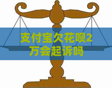 支付宝欠信用卡2万会起诉吗