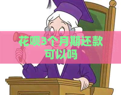 信用卡3个月期还款可以吗