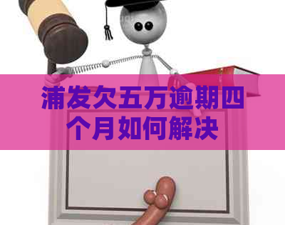 浦发欠五万逾期四个月如何解决