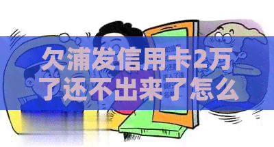 欠浦发信用卡2万了还不出来了怎么办？