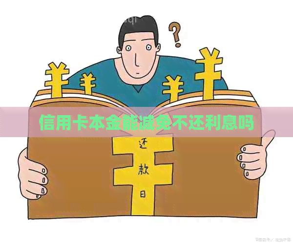 信用卡本金能减免不还利息吗