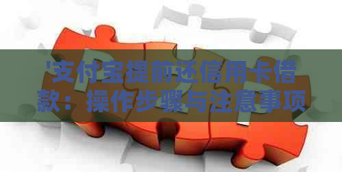 '支付宝提前还信用卡借款：操作步骤与注意事项'