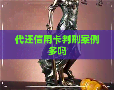 代还信用卡判刑案例多吗