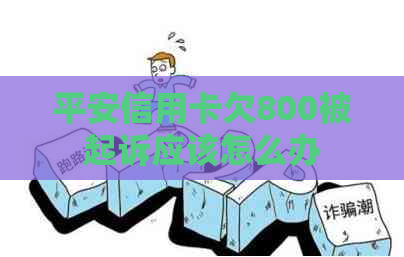 平安信用卡欠800被起诉应该怎么办
