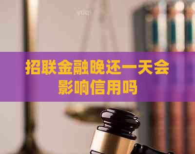 招联金融晚还一天会影响信用吗