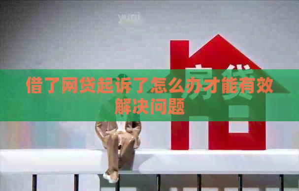 借了网贷起诉了怎么办才能有效解决问题