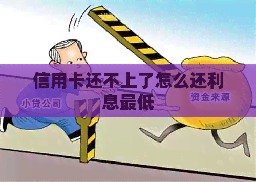 信用卡还不上了怎么还利息更低