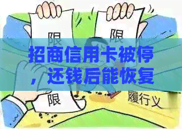 招商信用卡被停，还钱后能恢复使用吗？安全吗？怎么办？