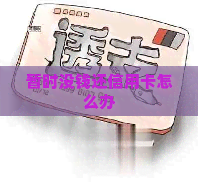 暂时没钱还信用卡怎么办