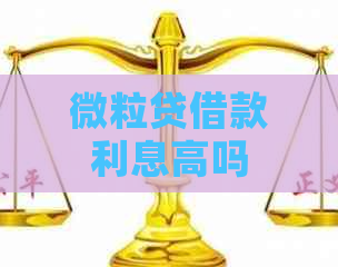 微粒贷借款利息高吗