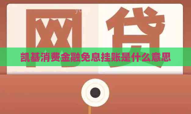 凯基消费金融免息挂账是什么意思