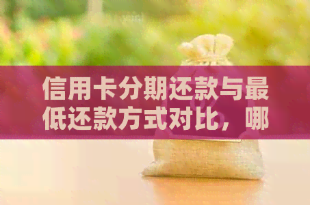 信用卡分期还款与更低还款方式对比，哪种更适合你？