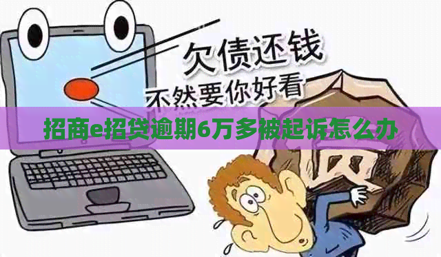 招商e招贷逾期6万多被起诉怎么办