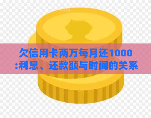 欠信用卡两万每月还1000:利息、还款额与时间的关系探讨