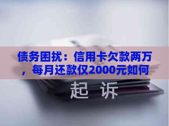 债务困扰：信用卡欠款两万，每月还款仅2000元如何解决