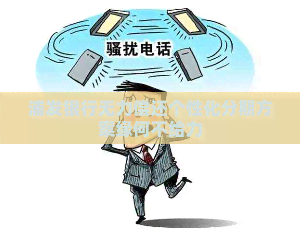 浦发银行无力偿还个性化分期方案缘何不给力