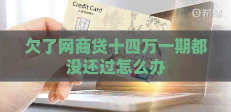欠了网贷十四万一期都没还过怎么办