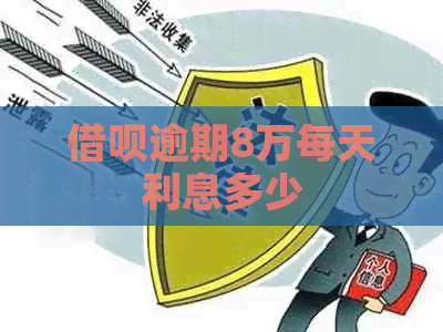 网贷逾期8万每天利息多少